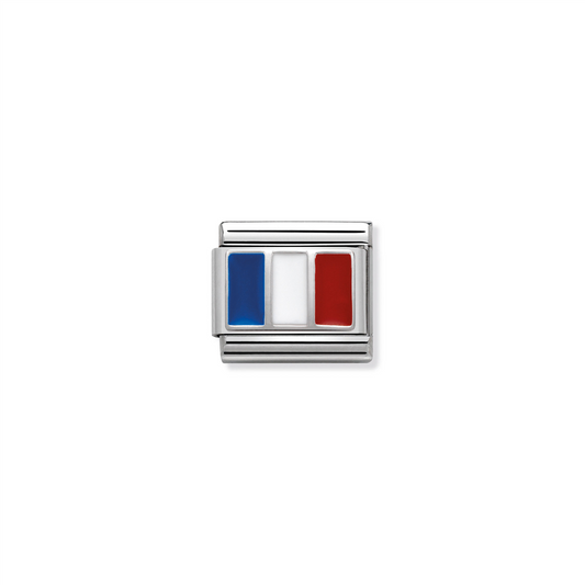Composable Classic Link 330207/12 France Flag in Silver & Enamel