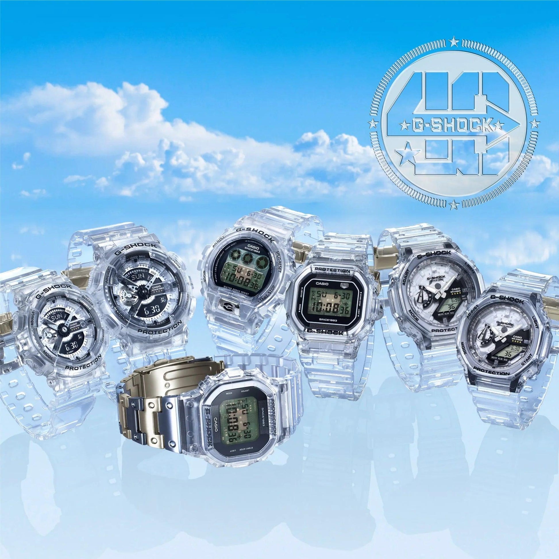 G-Shock 5600 Series - 40th Anniversary - Clear Remix - DW5040RX-7D - Jamies Jewellers
