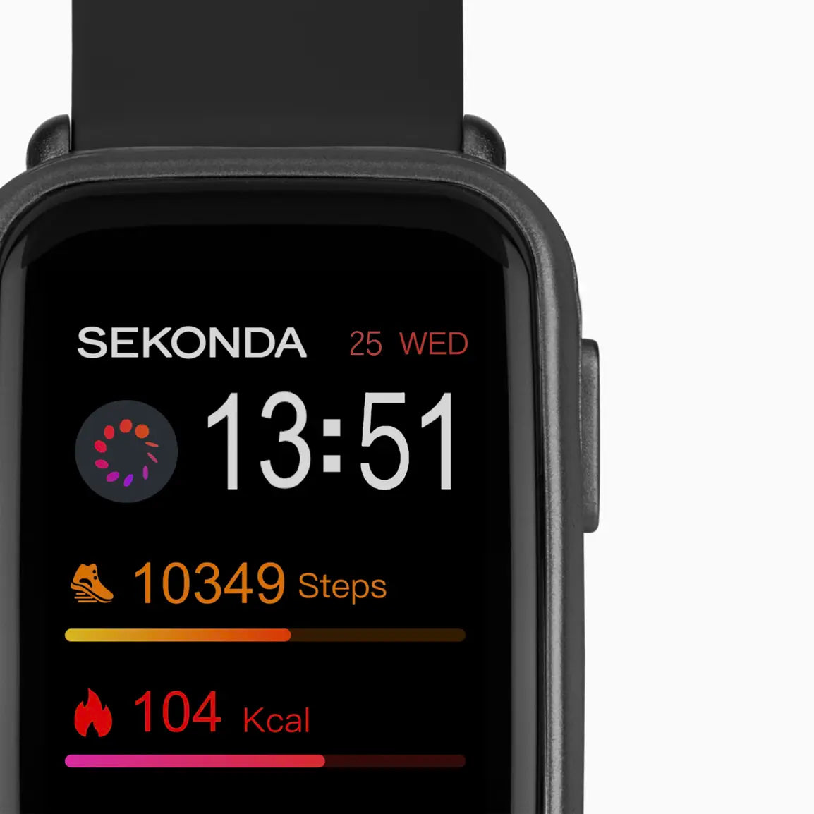 Sekonda Track Smart Watch | Black Case & Silicone Strap | 30171