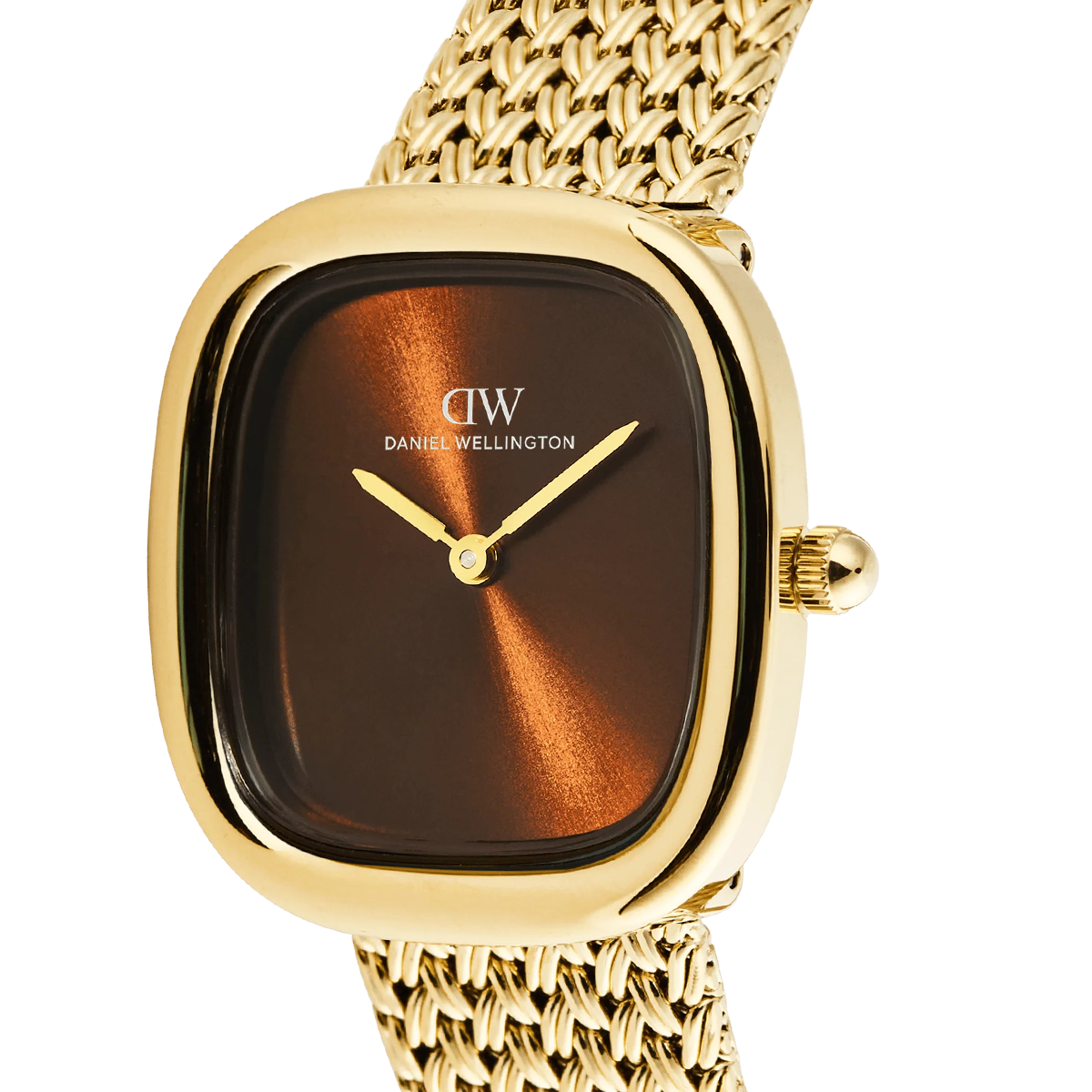 Margot Braided Mesh Amber Gold Watch