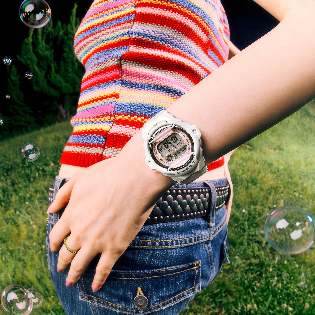 Baby-G - White Grunge Gradient Watch - BG169GD-7D