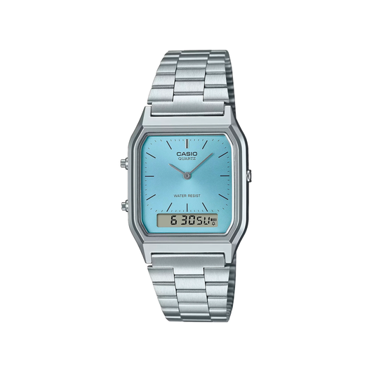 Casio Steel Vintage Duo Watch - AQ230A-2A1