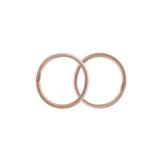 10mm Plain Rose Gold Plated Stainless Steel Sleepers