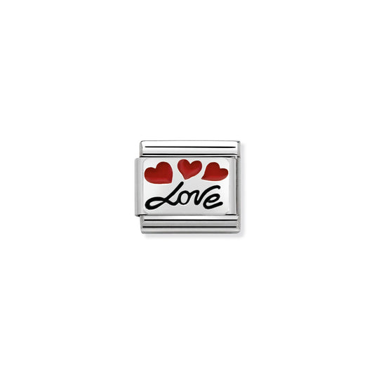 Composable Classic Link 330208/06 Love with Balloons in Enamel & 925 Silver