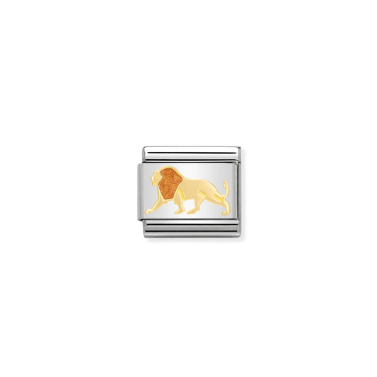 Composable Classic Link 030248/15 Lion In 18k Gold And Enamel