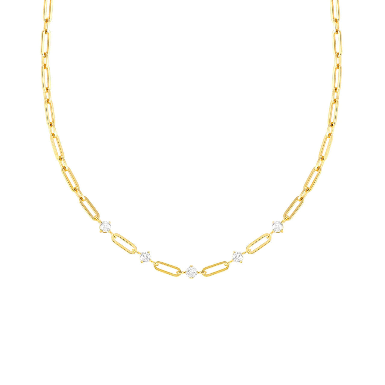 Chains Of Style 029401/012 Necklace Gold Pvd CZ