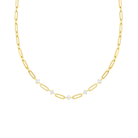 Chains Of Style 029401/012 Necklace Gold Pvd CZ