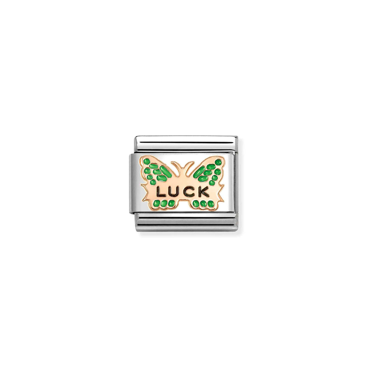 Composable Classic Link 430202/48 Green Luck Butterfly in 9k Rose Gold