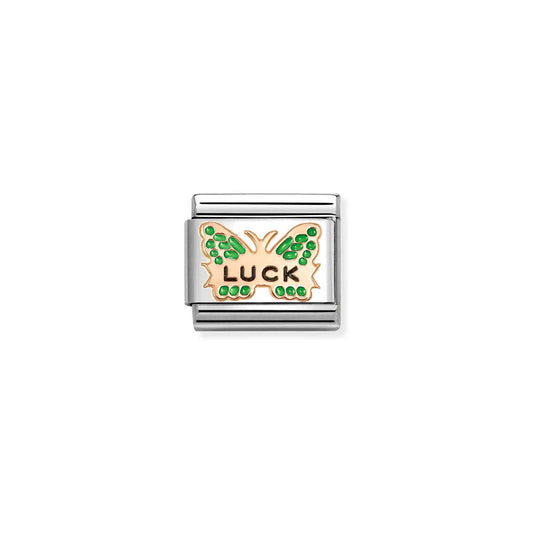 Composable Classic Link 430202/48 Green Luck Butterfly in 9k Rose Gold