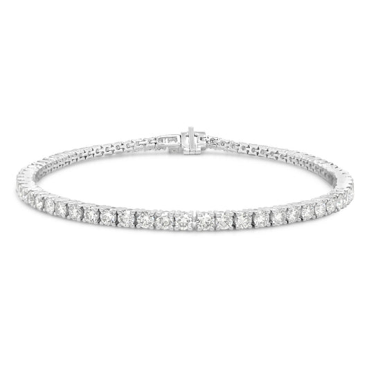 Platinum 3.50ct Diamond Tennis Bracelet