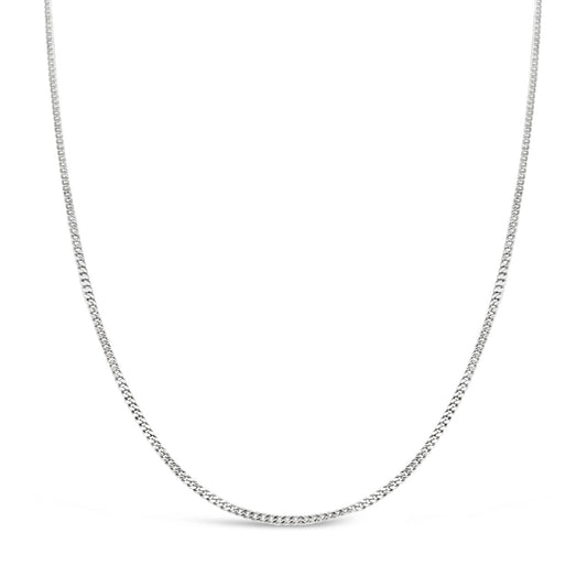 40cm Sterling Silver V301 Diamond Cut Curb Chain