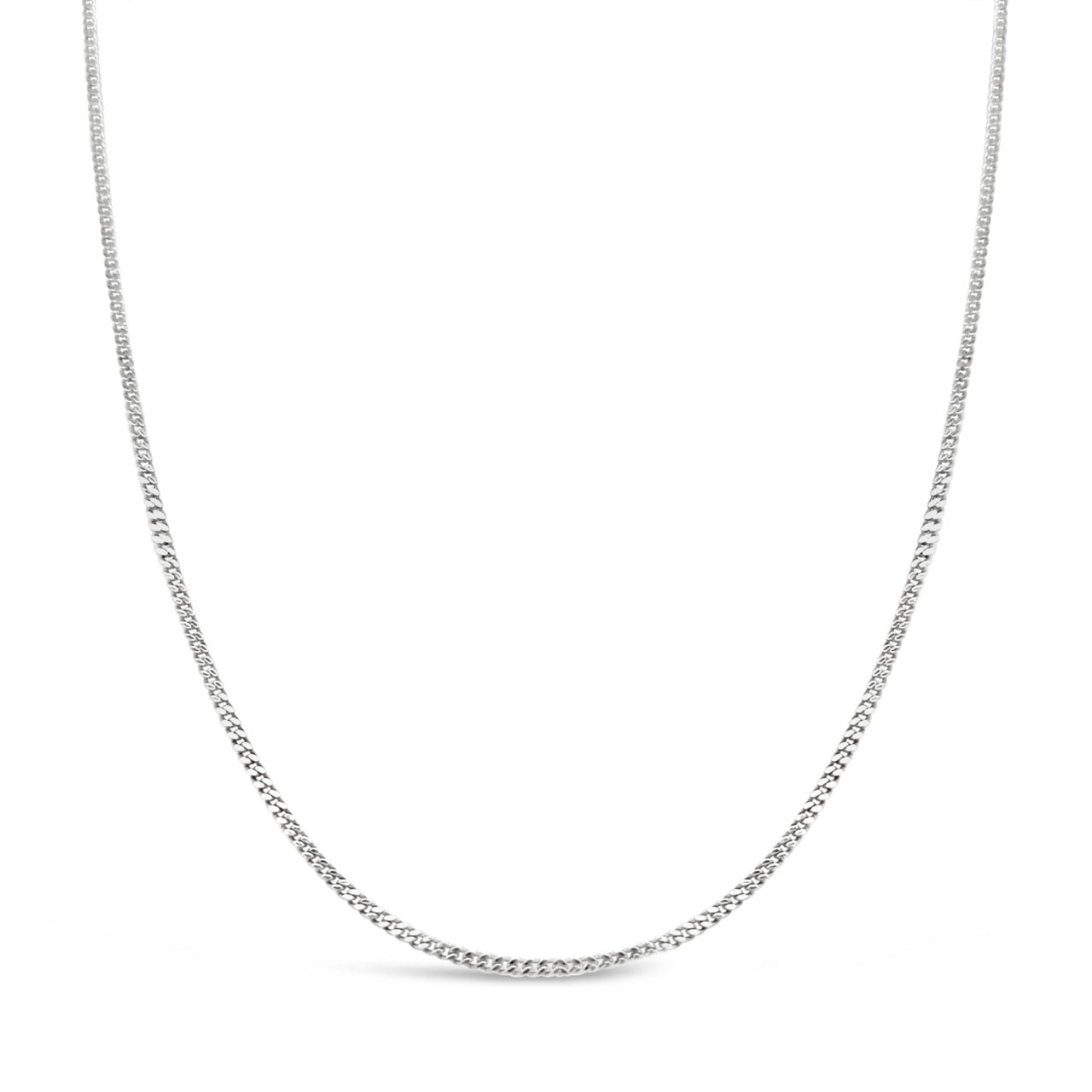 40cm Sterling Silver V301 Diamond Cut Curb Chain