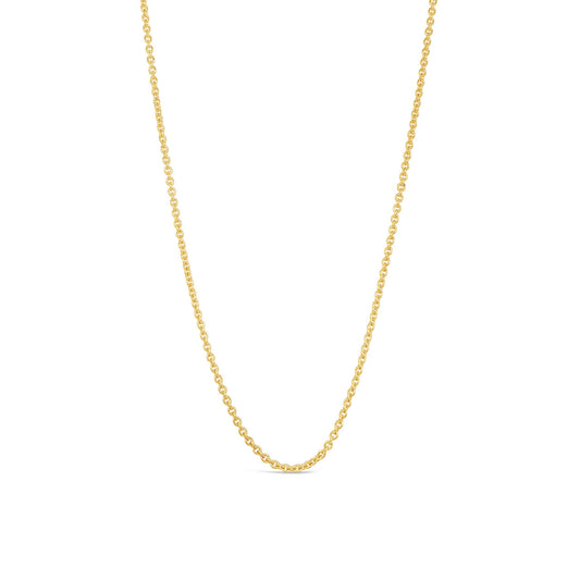 9k Yellow Gold Round 1.5mm Cable Chain