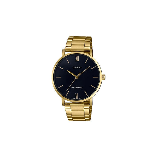 Casio Mens Gold & Black Dress Watch - MTPVT01G-1B