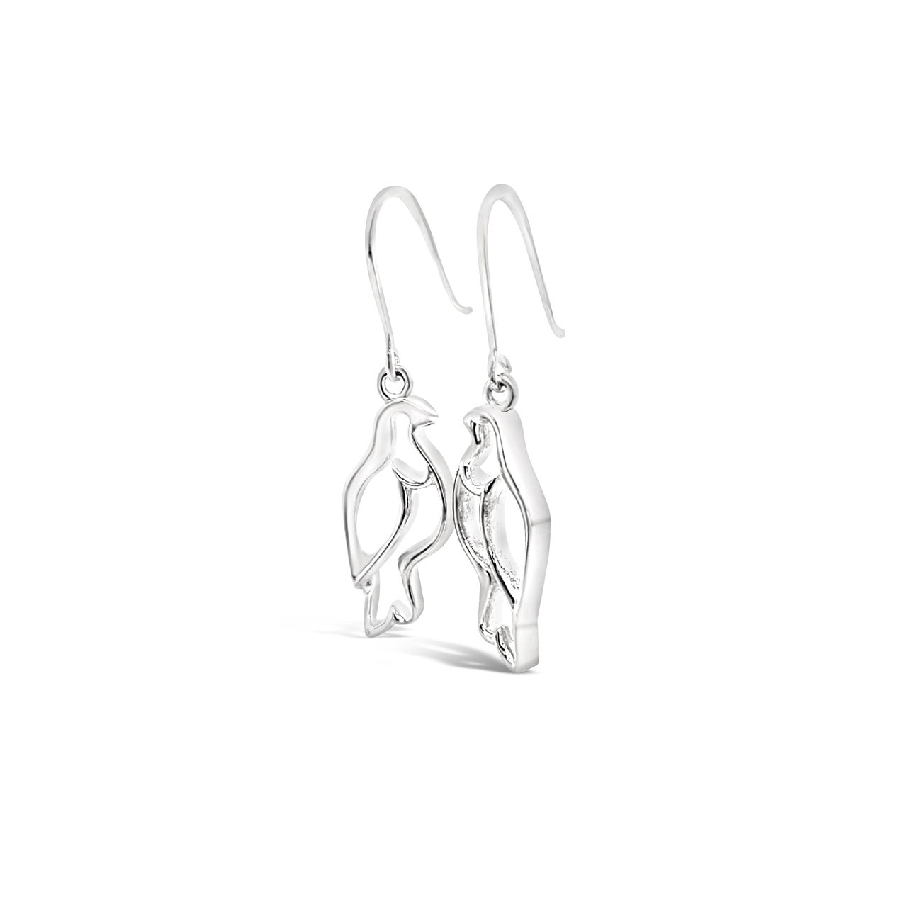 Sterling Silver Kereru (Wood Pigeon) Drop Earrings