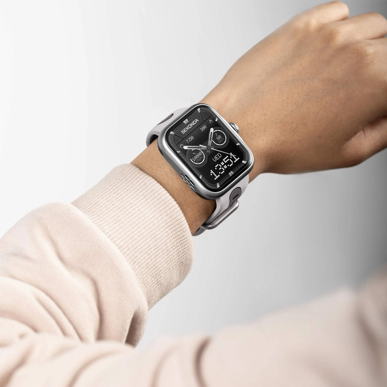 Sekonda Motion Pro GPS Smart Watch | Silver Alloy Case & Grey Silicone Strap | 30241