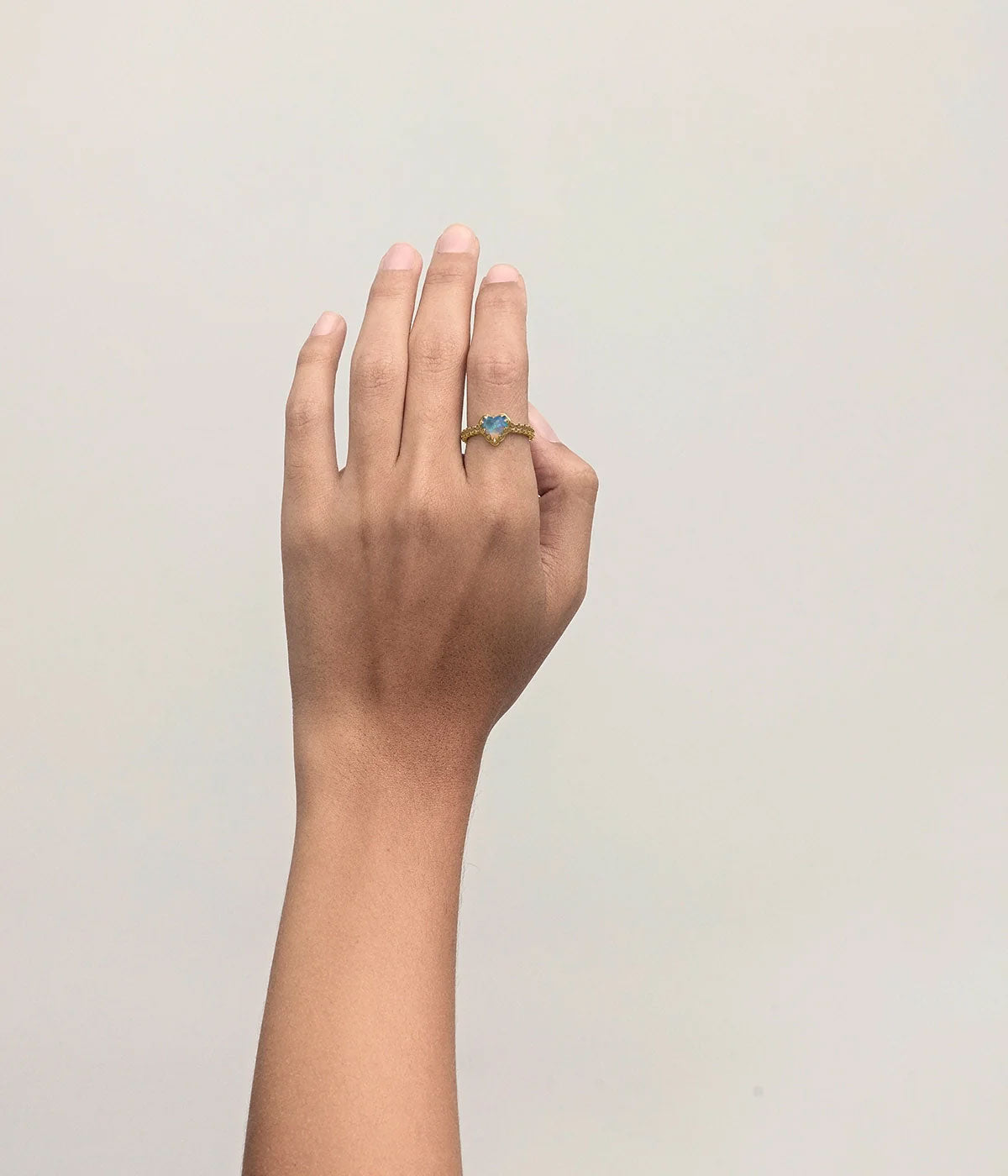 Mini Love Claw Ring Bello Opal - 18K Gold Vermeil - Size N