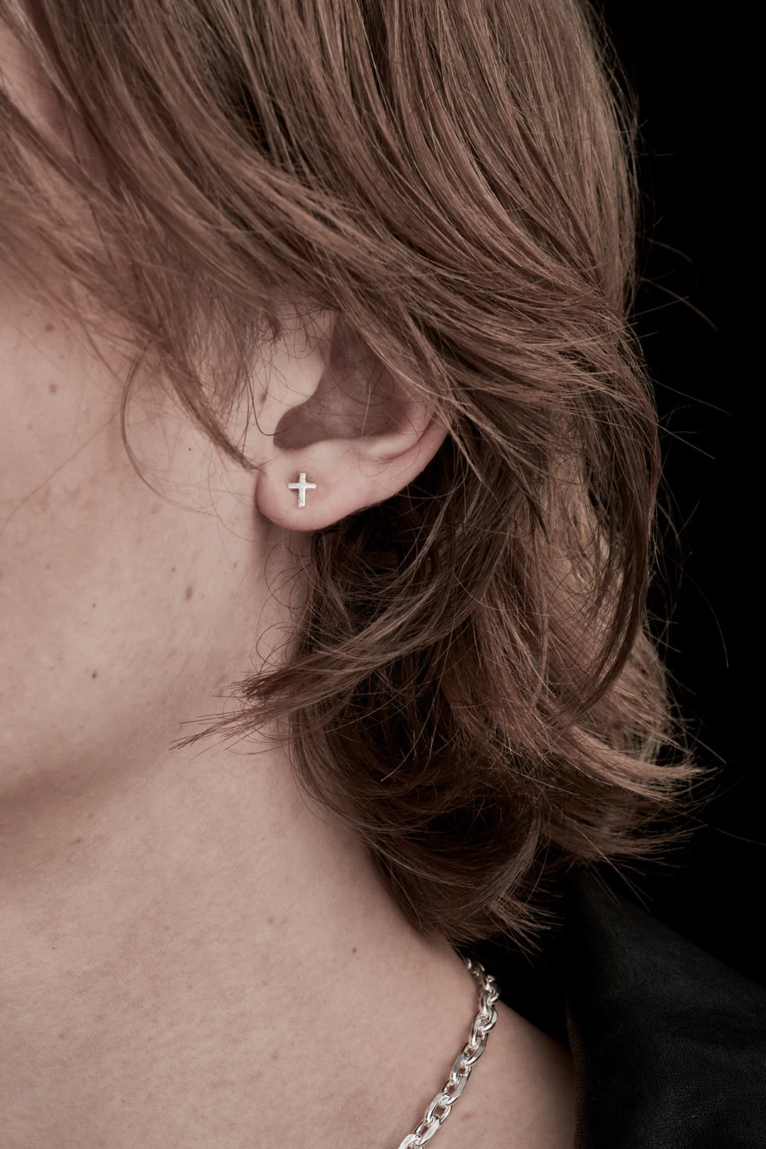 Tiny Stolen Cross Earrings