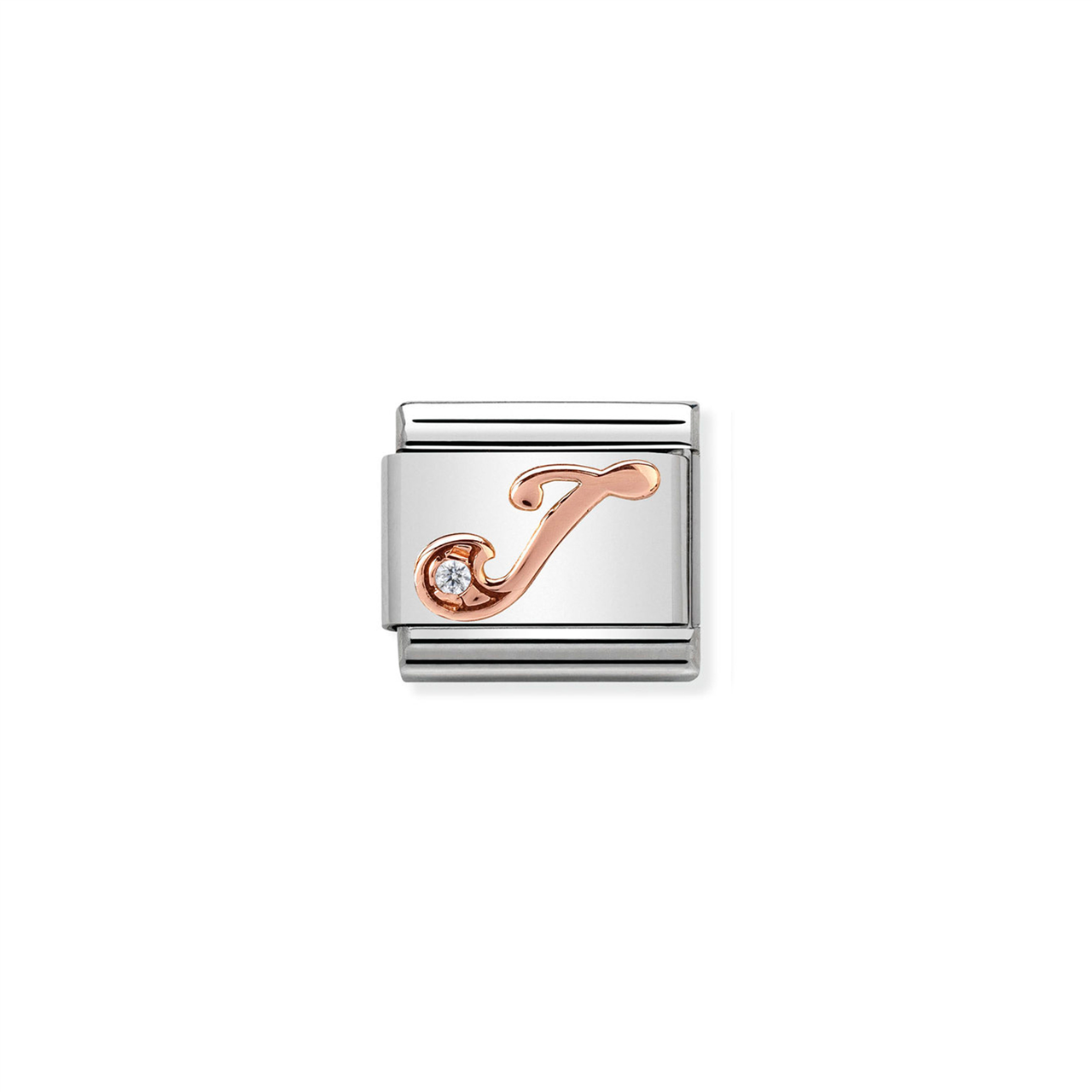 Composable Classic Link 430310/10 Letter J in Rose Gold & CZ