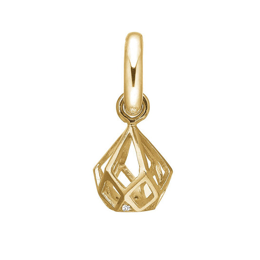 Harlequin Drop Gold Plated Charm