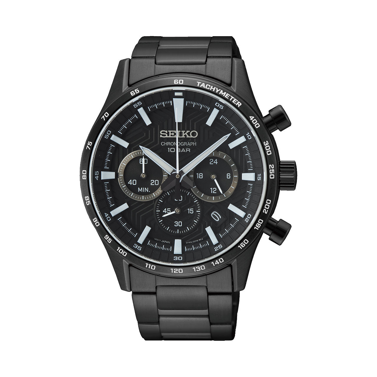 Seiko - SSB415 Black Chronograph Watch
