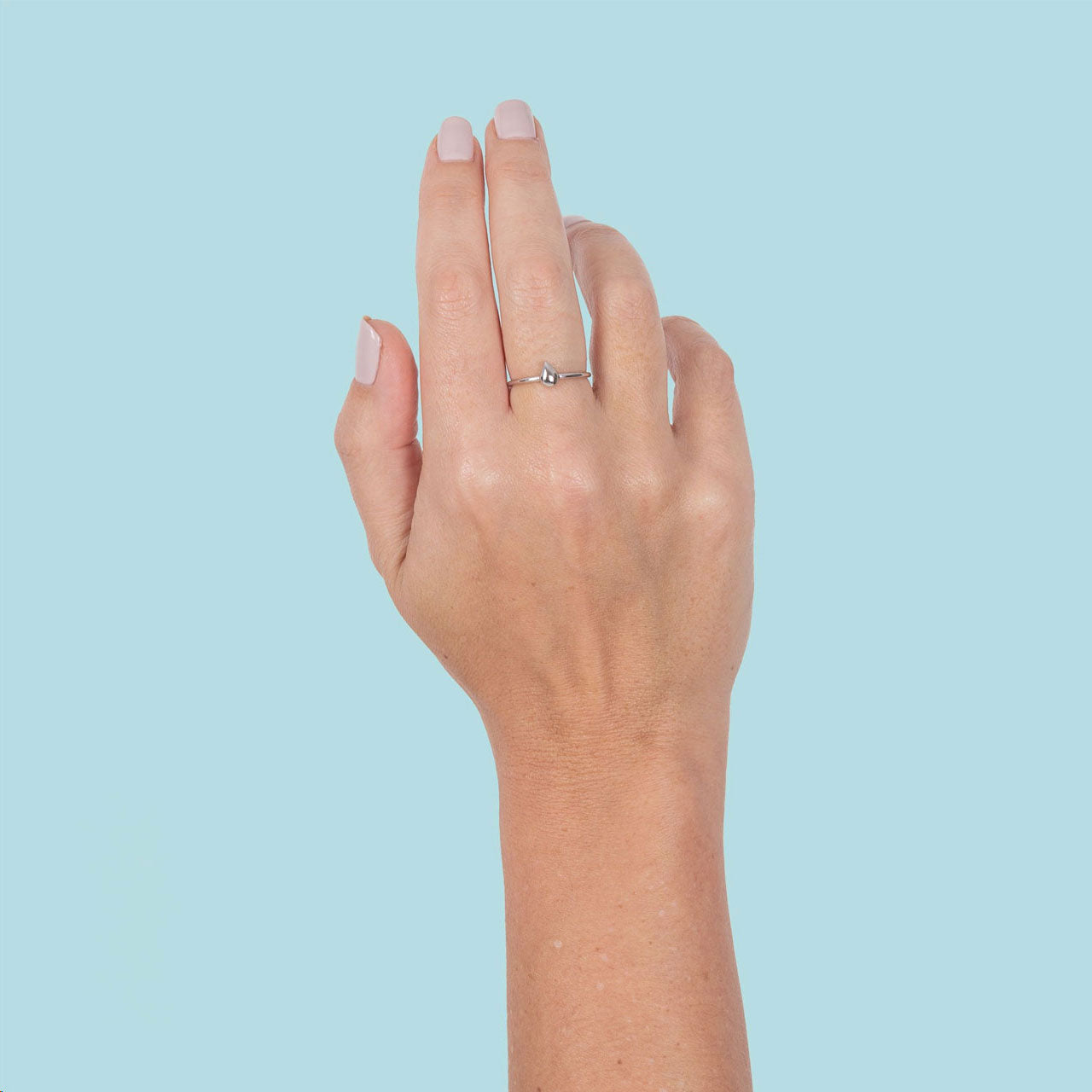 Sterling Silver Droplet Ring