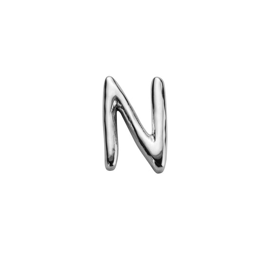 Silver Letter N