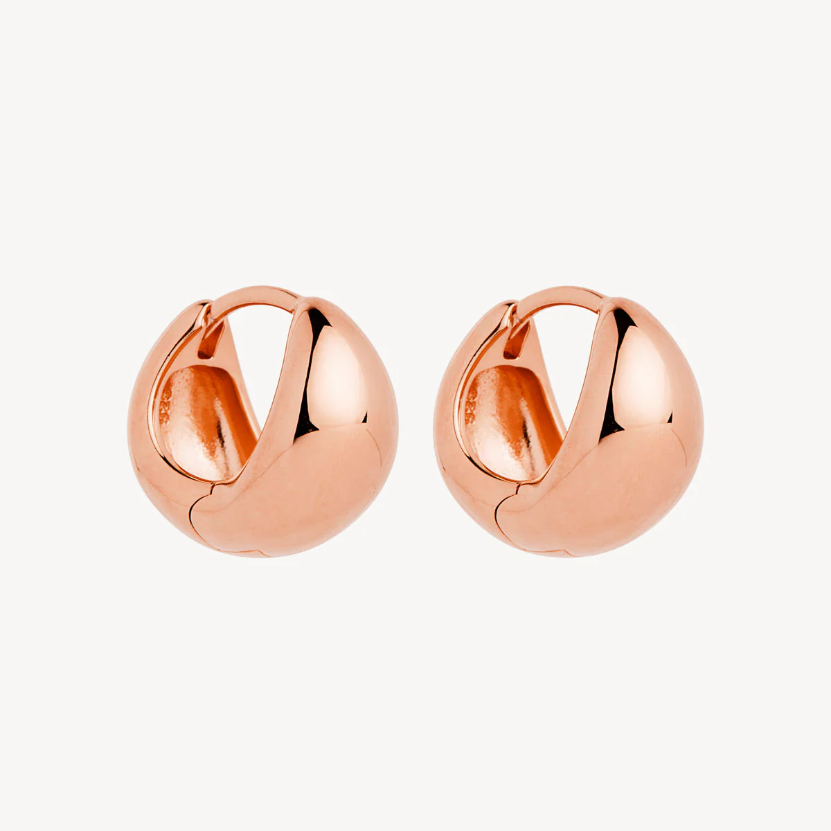 La Muse Huggie Earrings - Rose Gold Plated