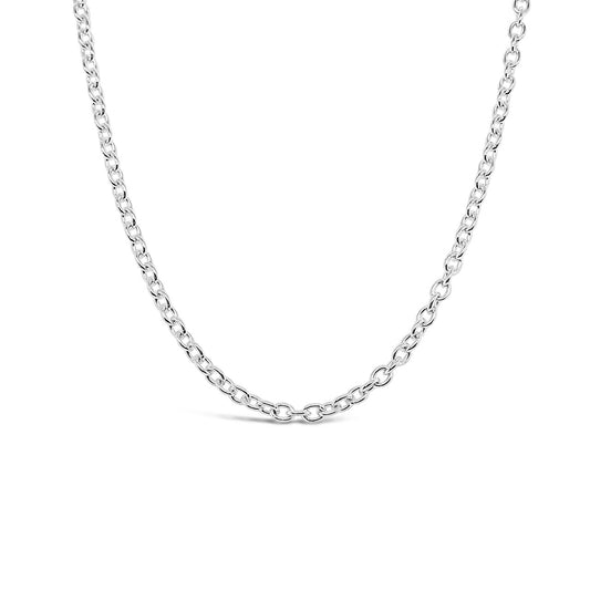 Sterling Silver RCA80 45cm Round Cable Chain