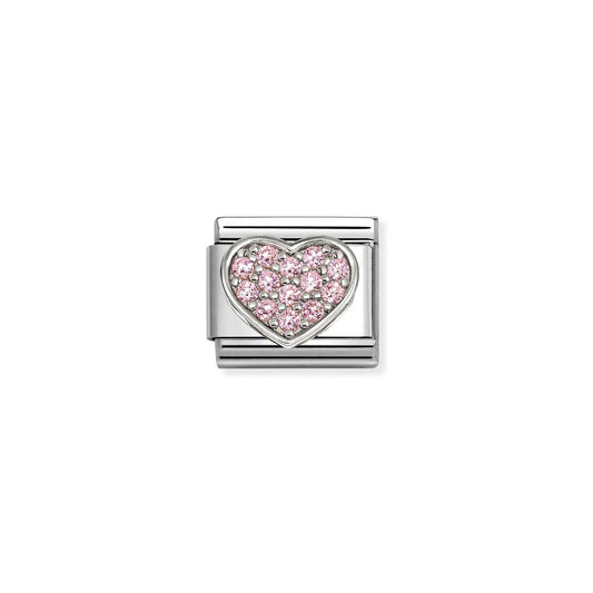 Composable Classic Link 330322/25 Pink Heart CZ In Silver