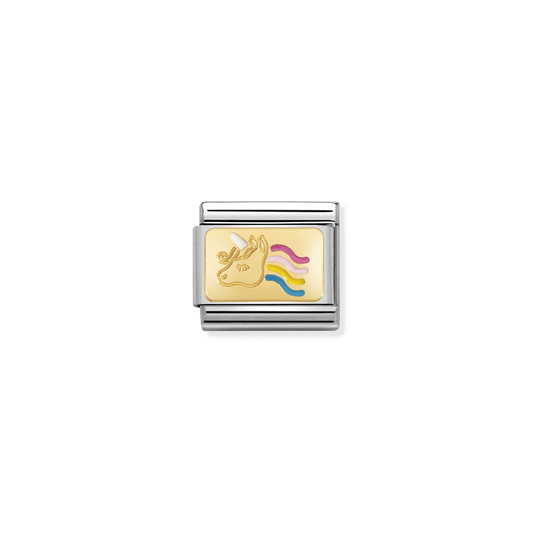 Composable Classic Link 030284/28 Colourful Unicorn in 18k Gold