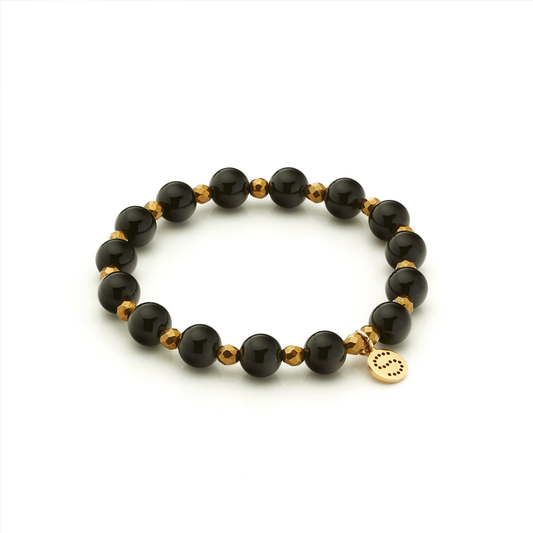 Aurora / Bracelet / Black Onyx + Gold