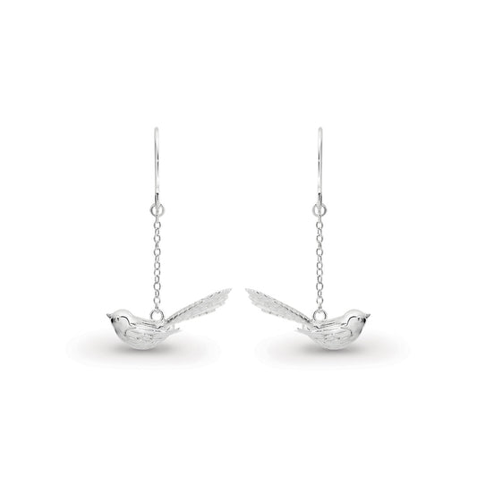 Sterling Silver Memento Piwakawaka (Fantail) Earrings