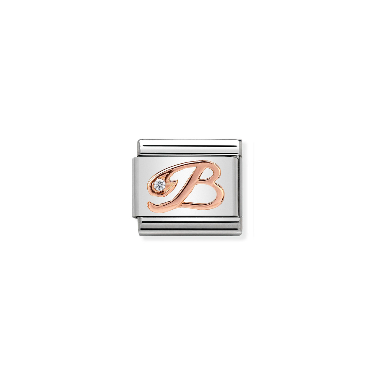 Composable Classic Link 430305/02 Letter B in Rose Gold & CZ