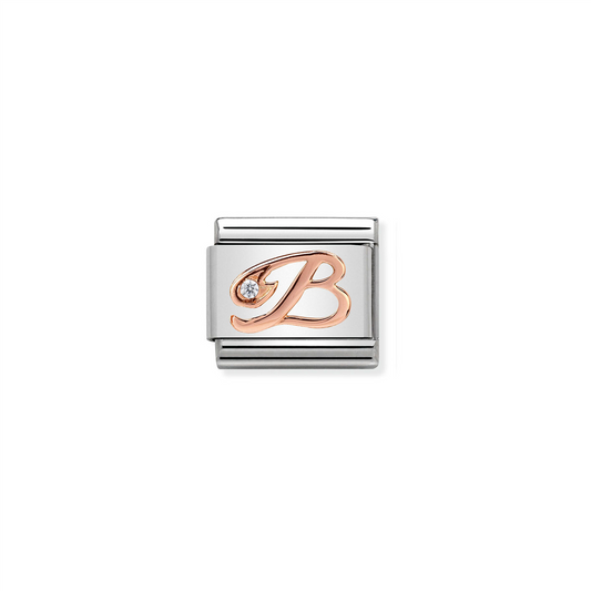 Composable Classic Link 430305/02 Letter B in Rose Gold & CZ