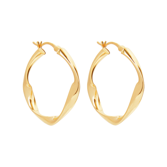 Garden of Eden Gold Hoop Earrings