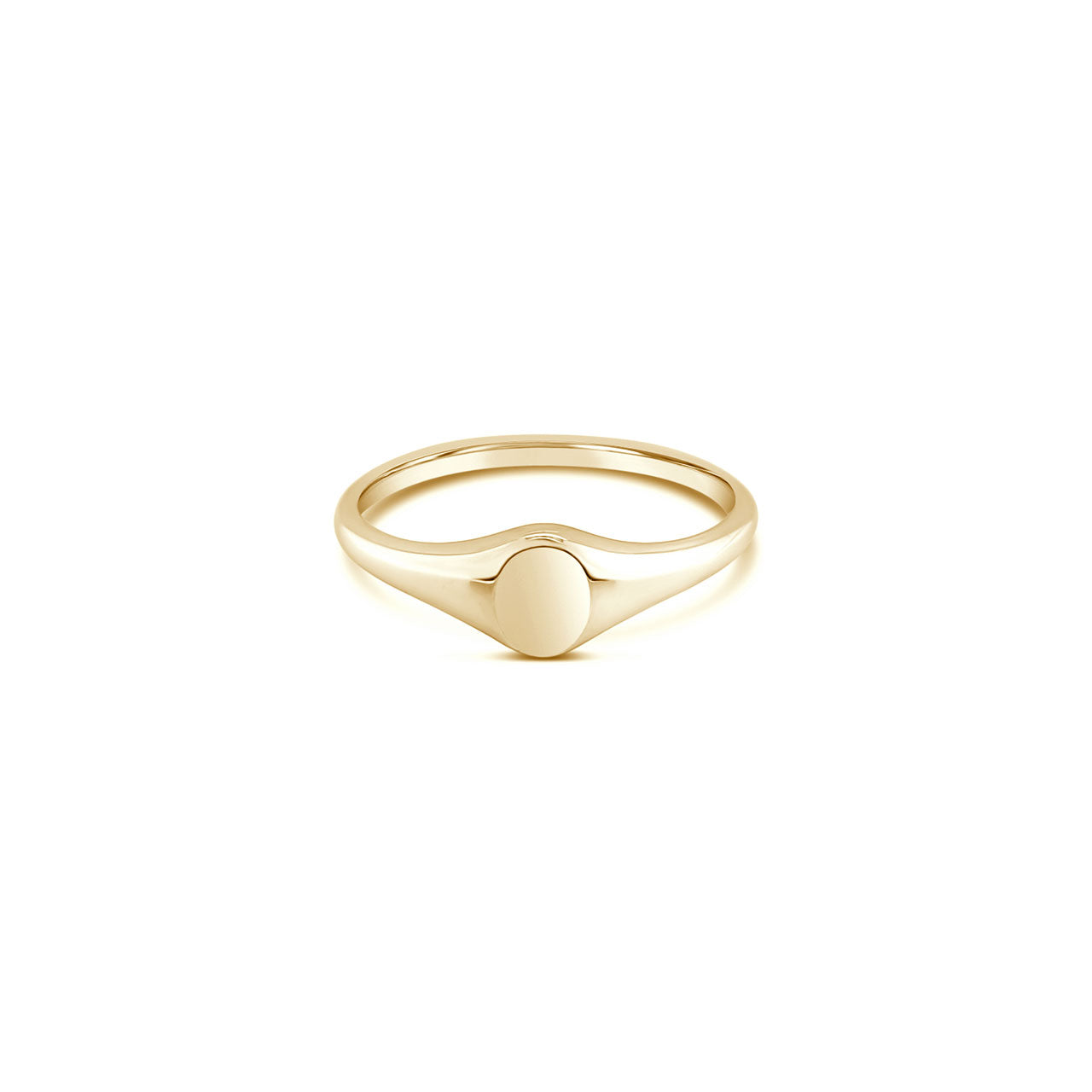9k Yellow Gold Oval Signet Ring