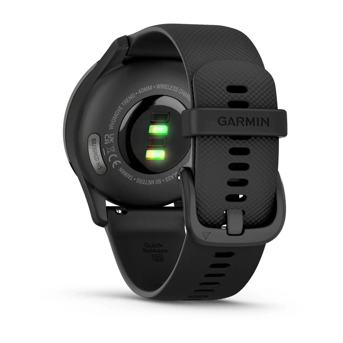vívomove® Trend - Slate Stainless Steel Bezel with Black Case and Silicone Band - 010-02665-00