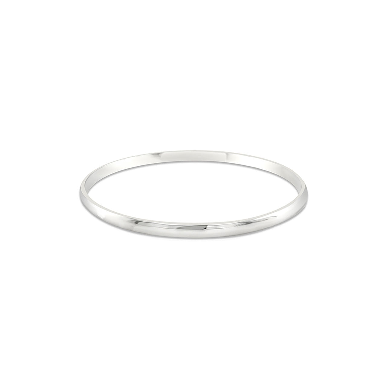 Sterling Silver Half Round 6 3/4" Golf Style Bangle