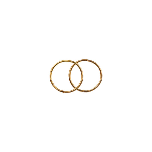 10mm Plain Gold Plated Sterling Silver Sleepers