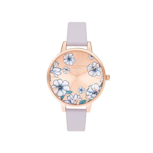 Groovy Blooms Parma Violet & Rose Gold Sunray