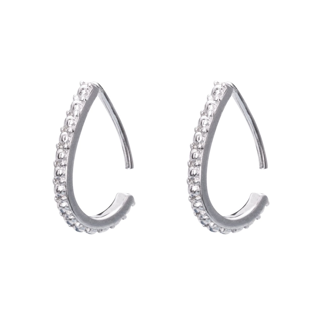 Sterling Silver Rockysteady Droplet Hooplets