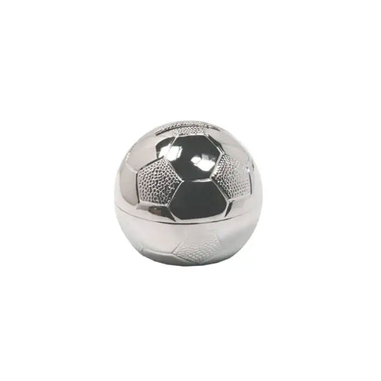 Silver plated Soccer Ball money box.