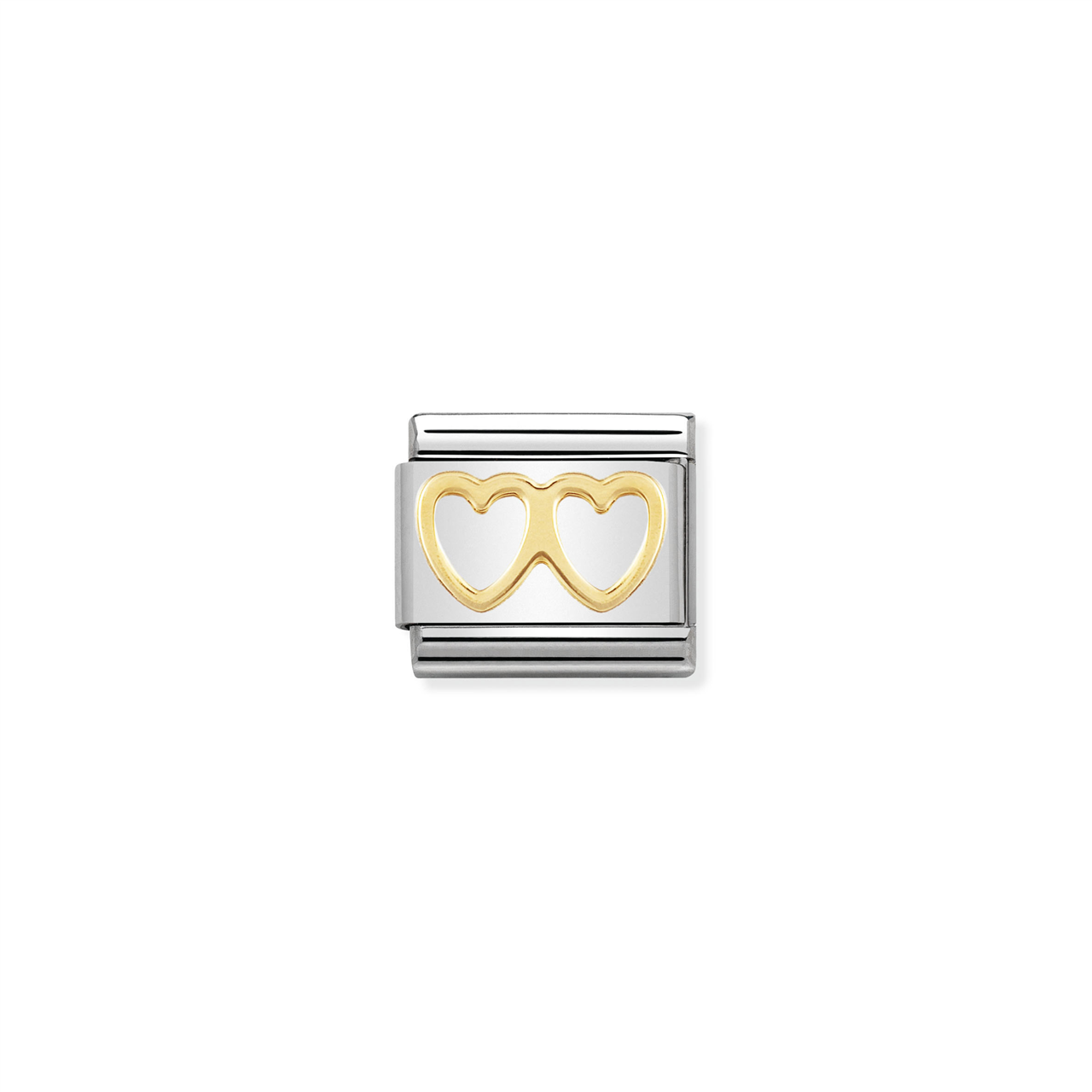 Composable Classic Link 030116/03 Double Heart in 18k Gold
