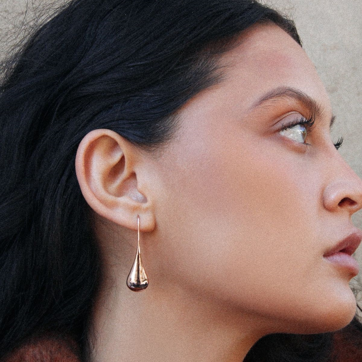 Weeping Woman Earring - Rose Gold Plated