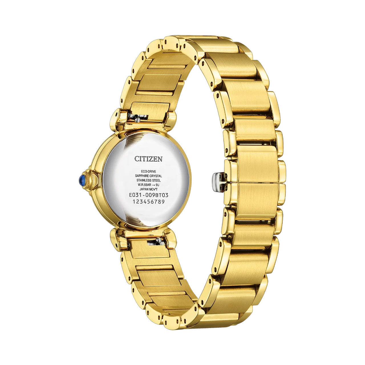 Citizen - Ladies Gold Plated Steel Eco-Drive Watch - EM1132-88H