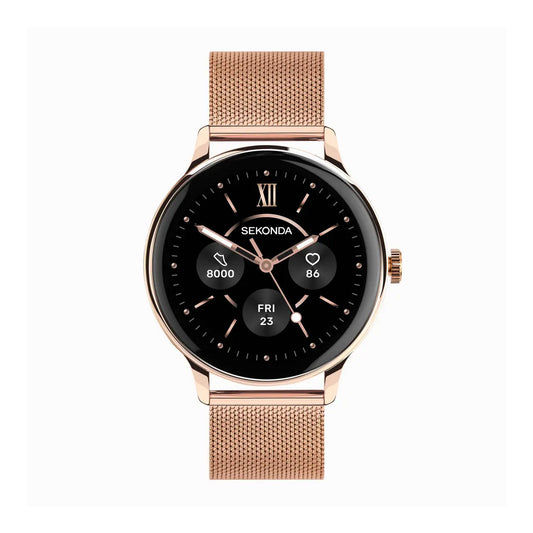 Sekonda Flex Plus Smart Calling Watch | Rose Gold Alloy Case & Stainless Steel Mesh Strap | 40665