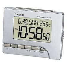 Digital Alarm Clock in Silver