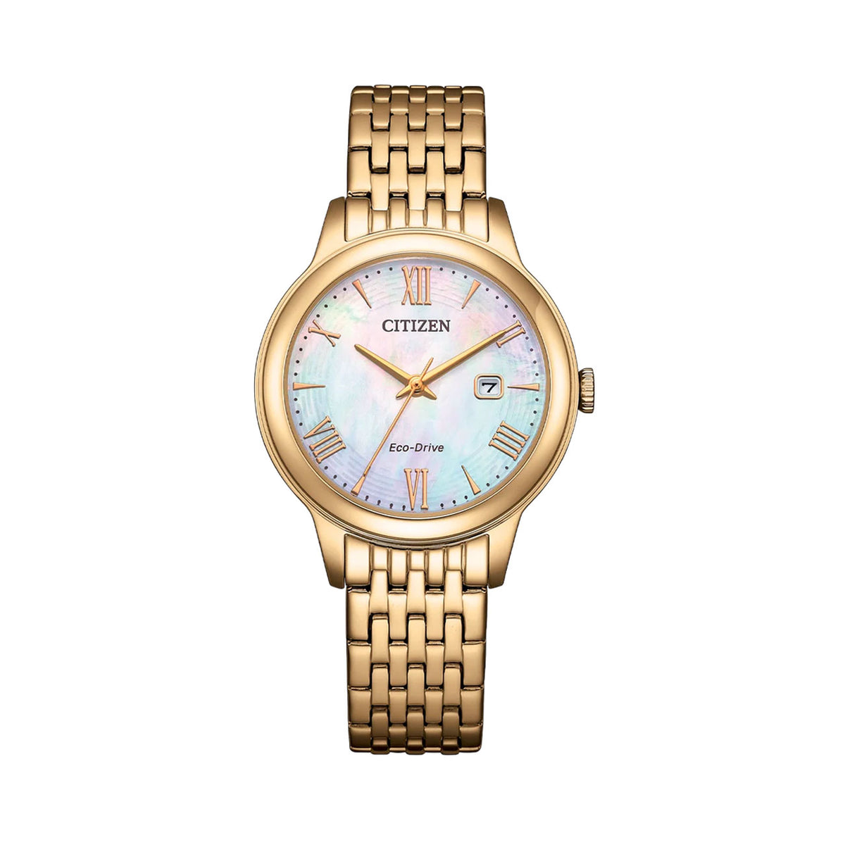 Citizen - Ladies Mother of Pearl Eco-Drive Watch - EW2623-53D