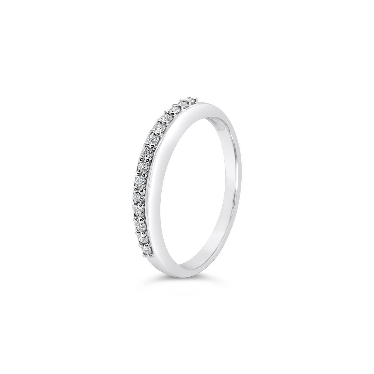 9k White Gold 0.14ct Diamond Band Ring